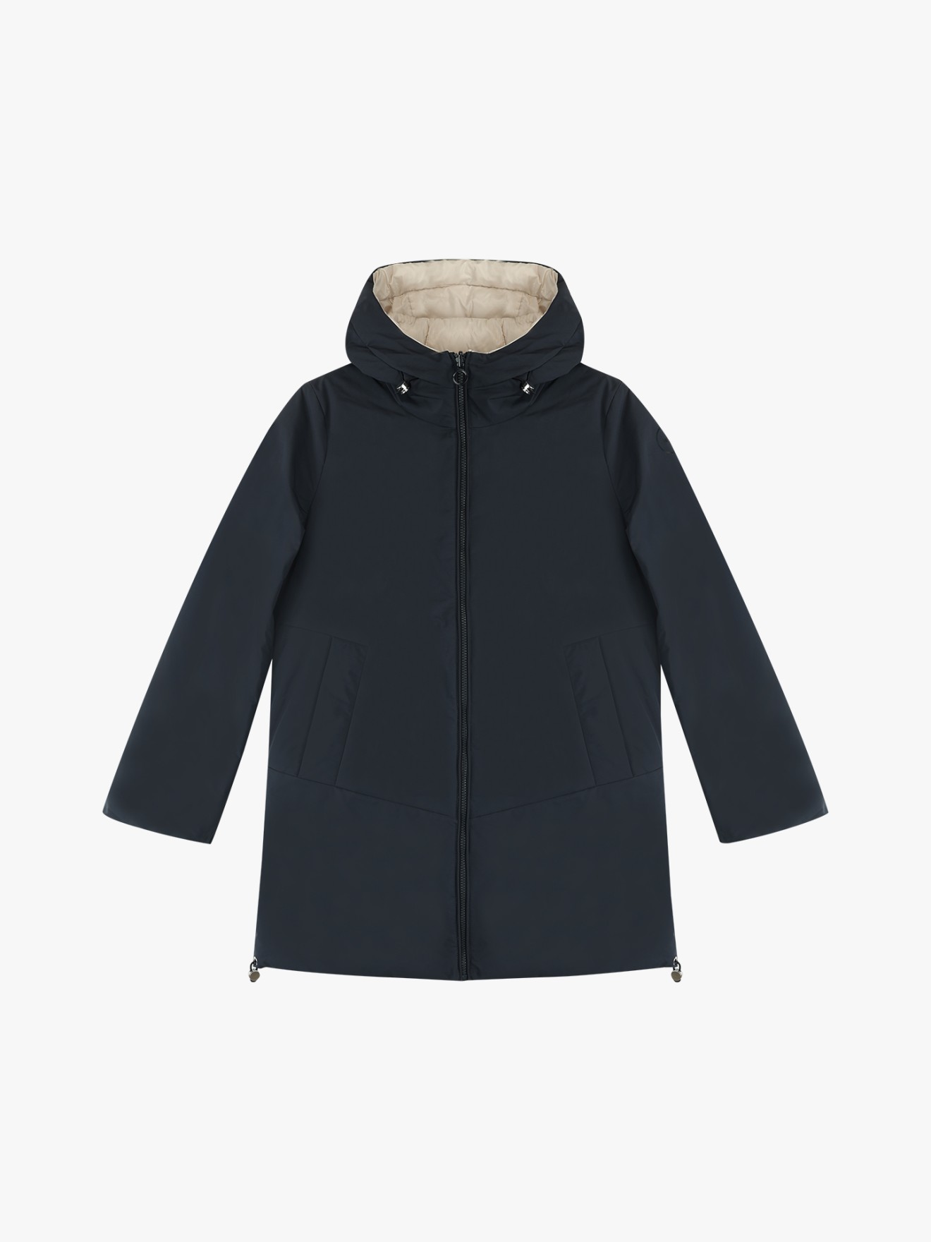 Parka Comprida com Capuz Acolchoado