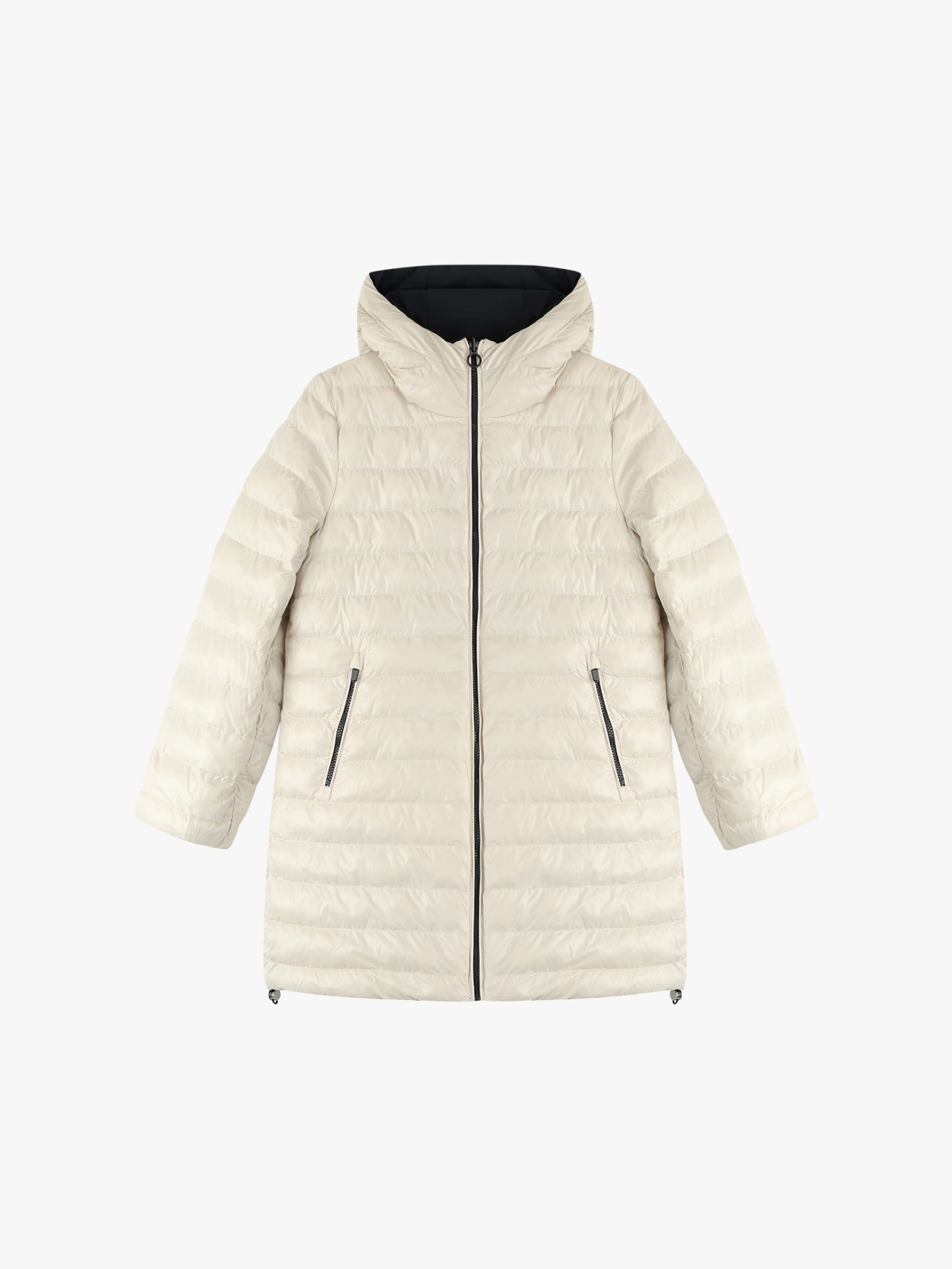 Parka Comprida com Capuz Acolchoado