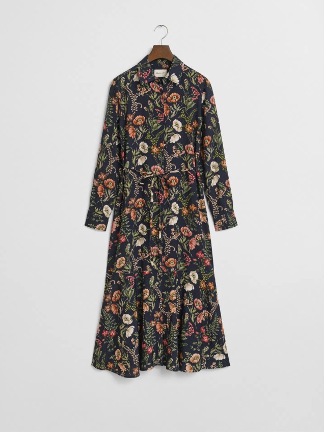 Vestido Camiseiro com Padro Floral