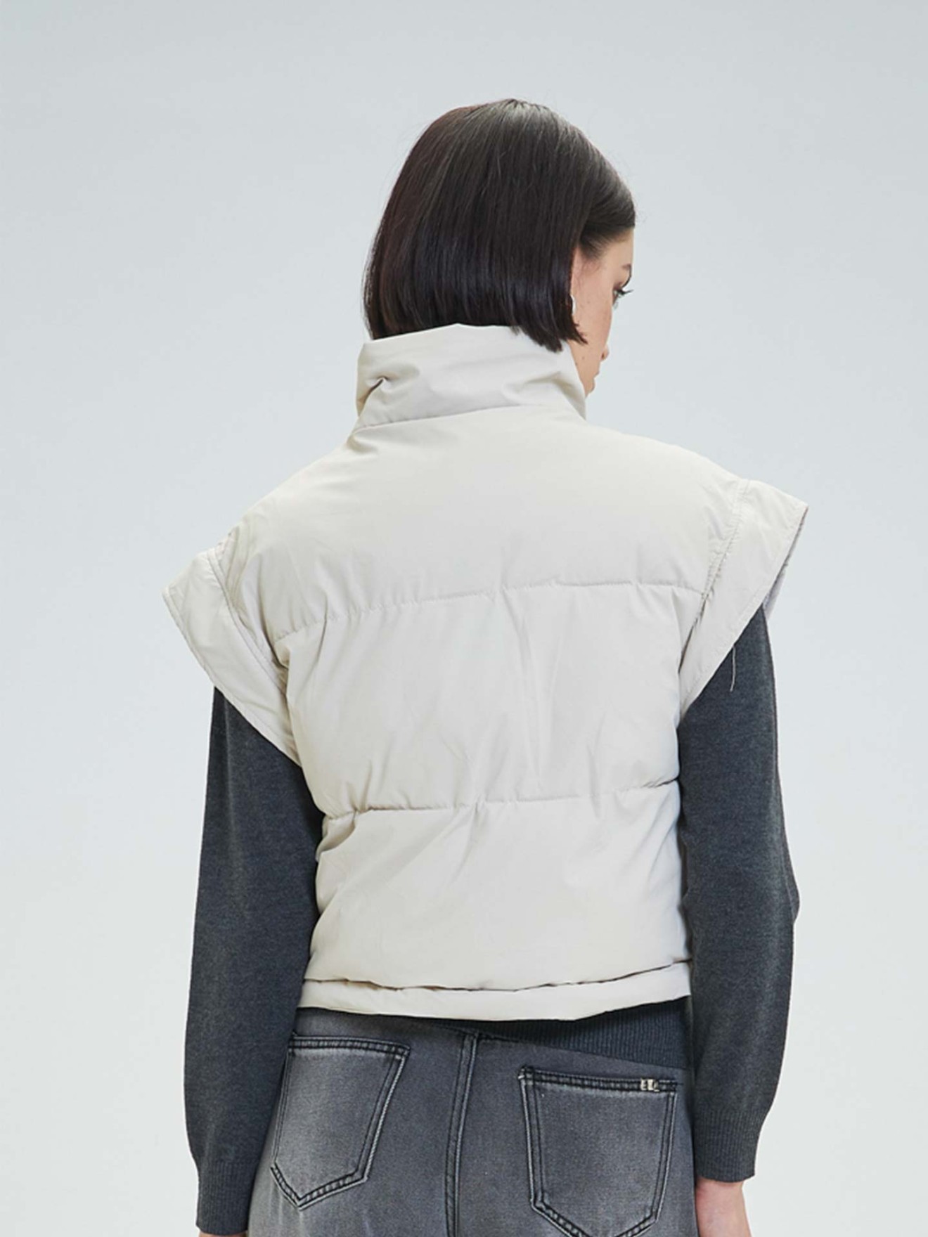 Bluso Acolchoado com Gola Alta