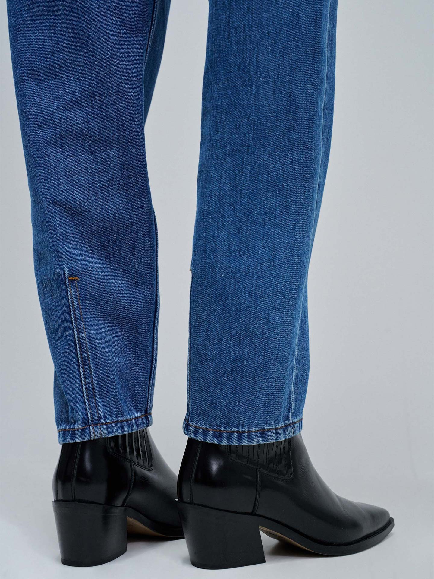 Calças de Ganga Slouchy Cropped Slim