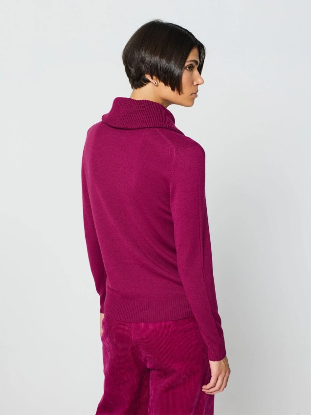 Camisola de Gola Alta em Lã