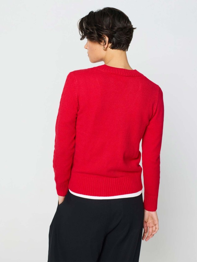 Camisola de Malha com Detalhe Trançado