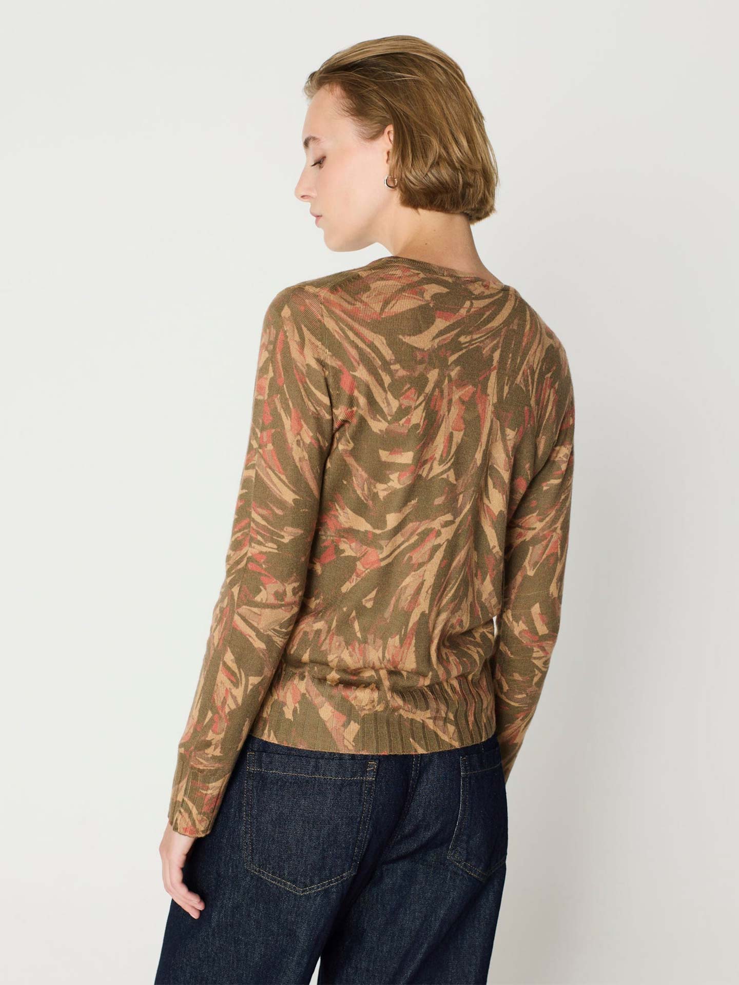 Camisola de Malha com Padrão Abstrato