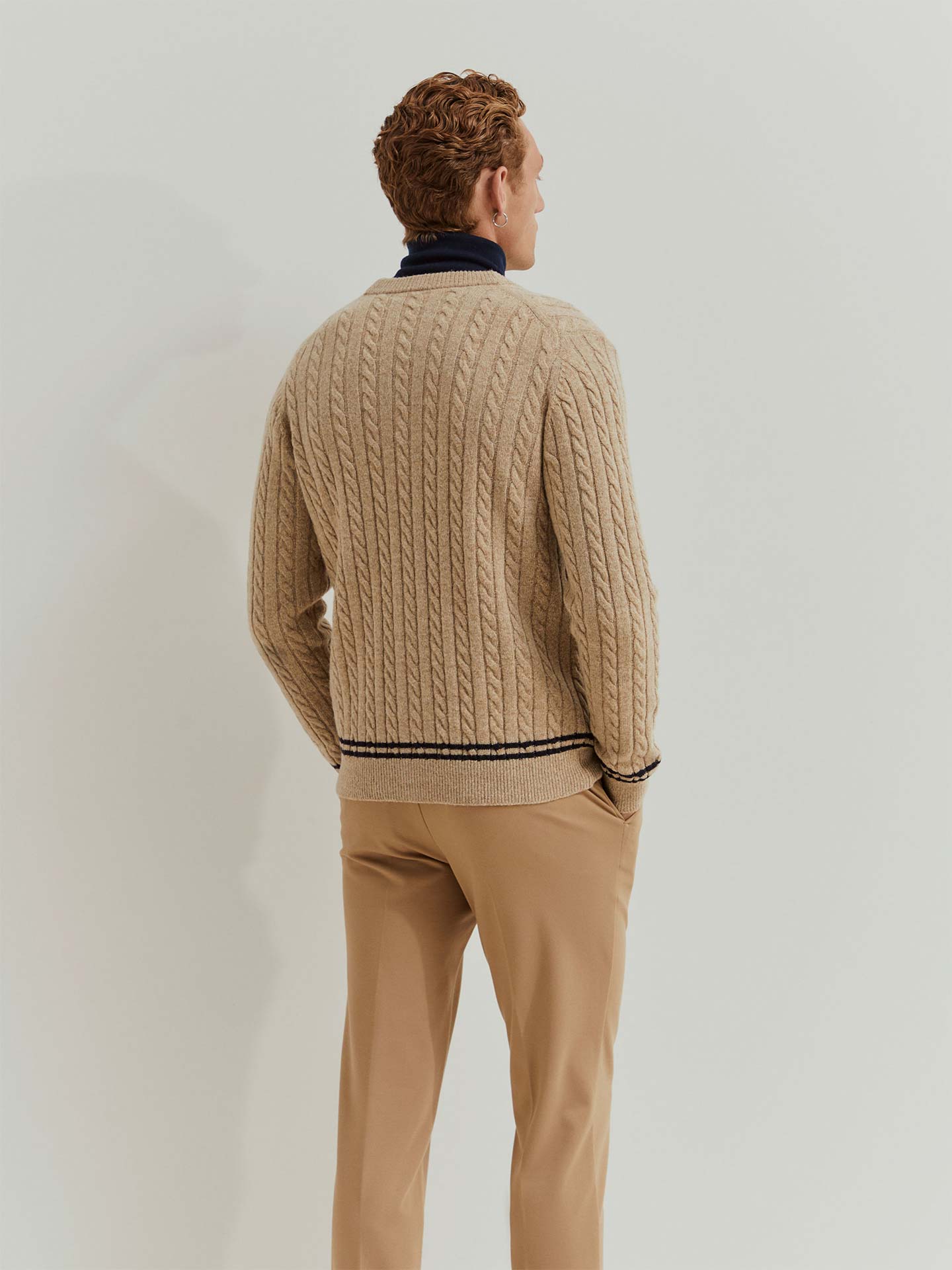 Casaco de Malha Entrançada