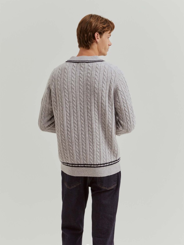 Camisola de Malha Entrançada