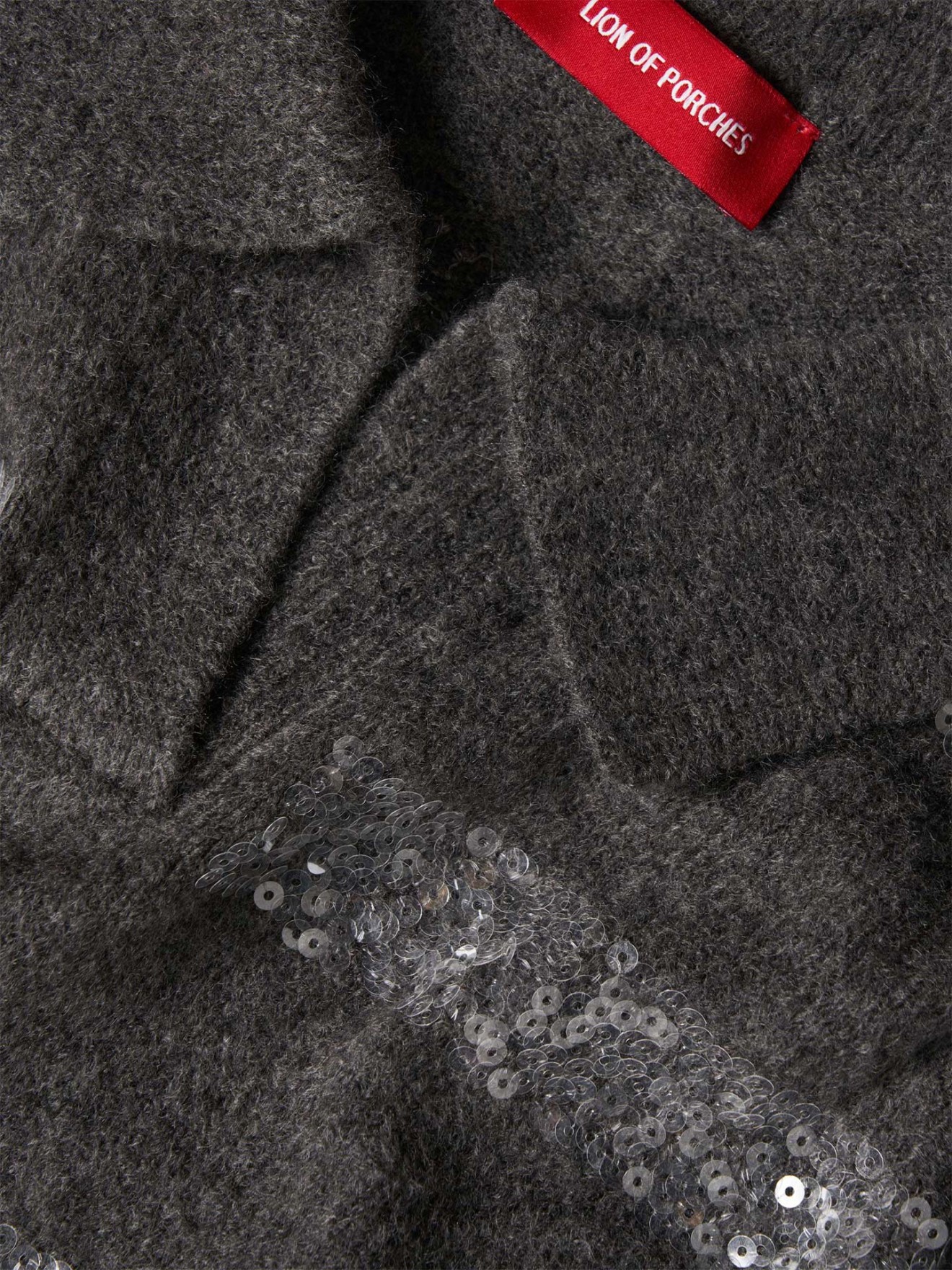 Camisola de Malha com Riscas de Lantejoulas