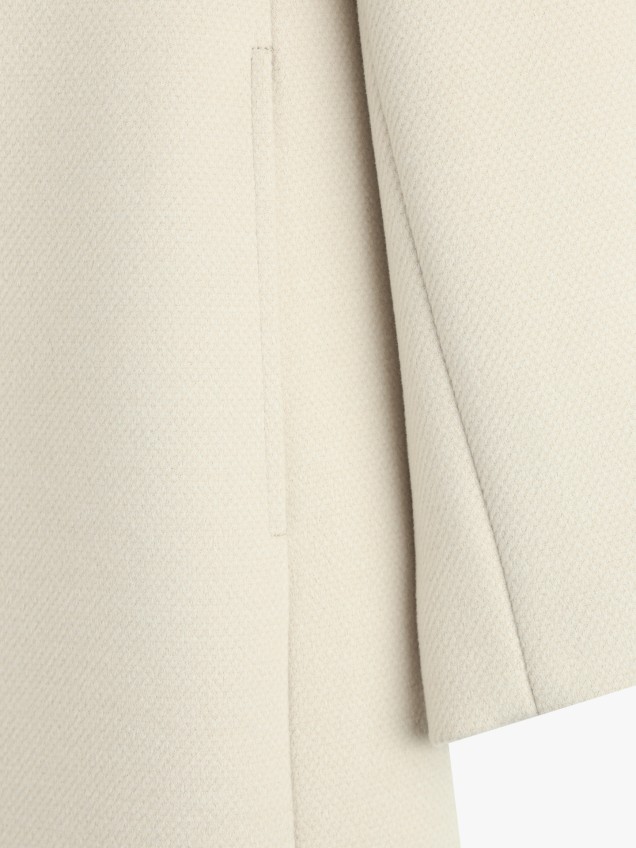 Casaco com Gola Larga de Pelo