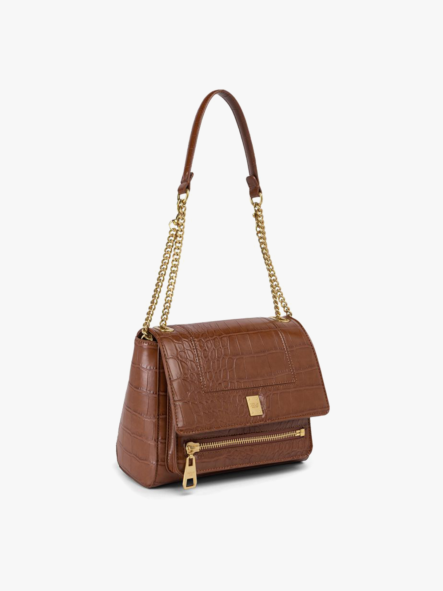 Mala de Ombro com Textura Crocodilo