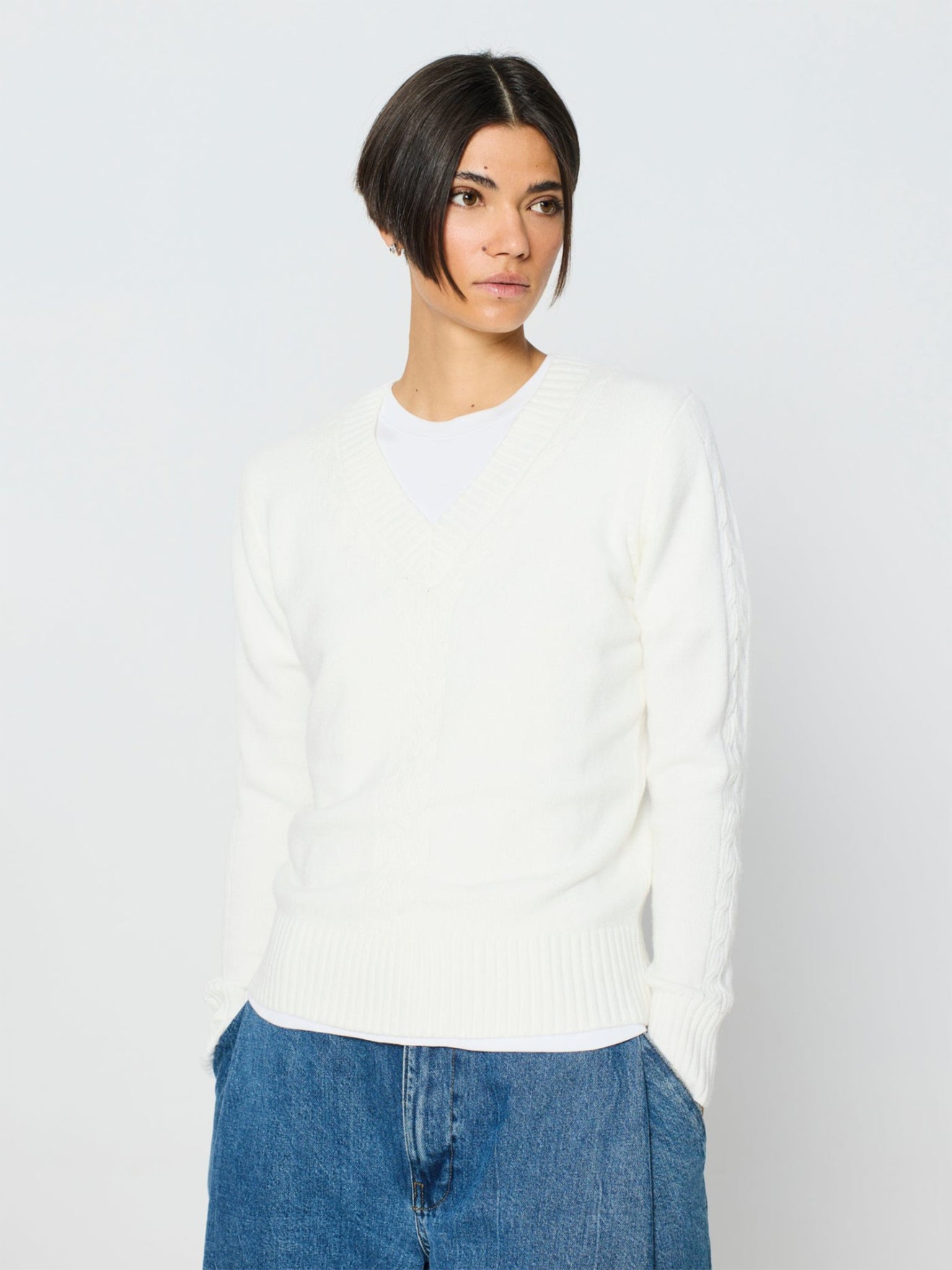 Camisola de Malha com Detalhe Tran�ado