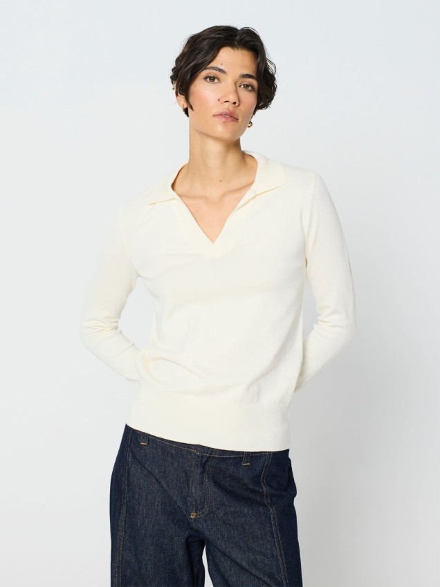 Camisola de Malha Estilo Polo