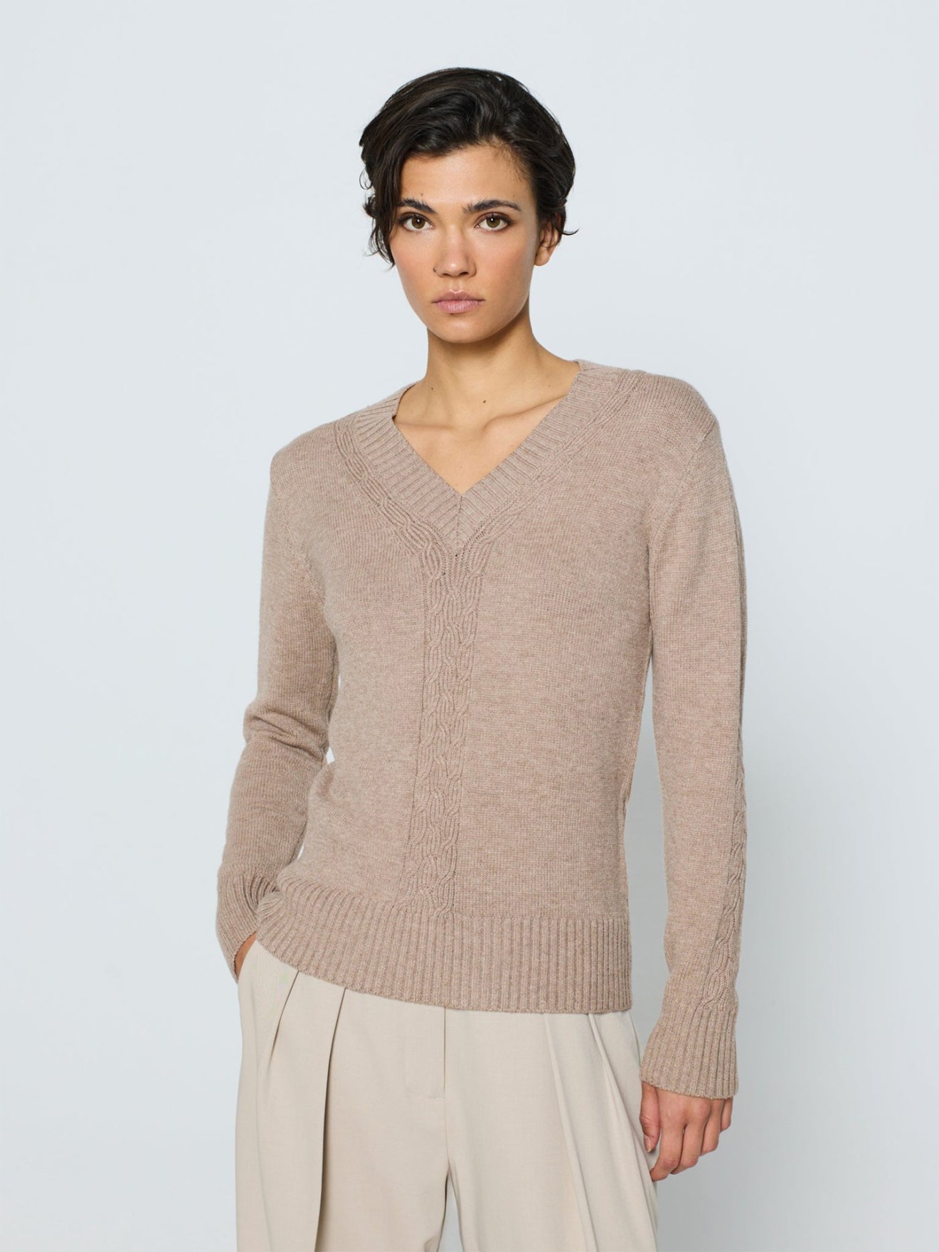 Camisola de Malha com Detalhe Tran�ado