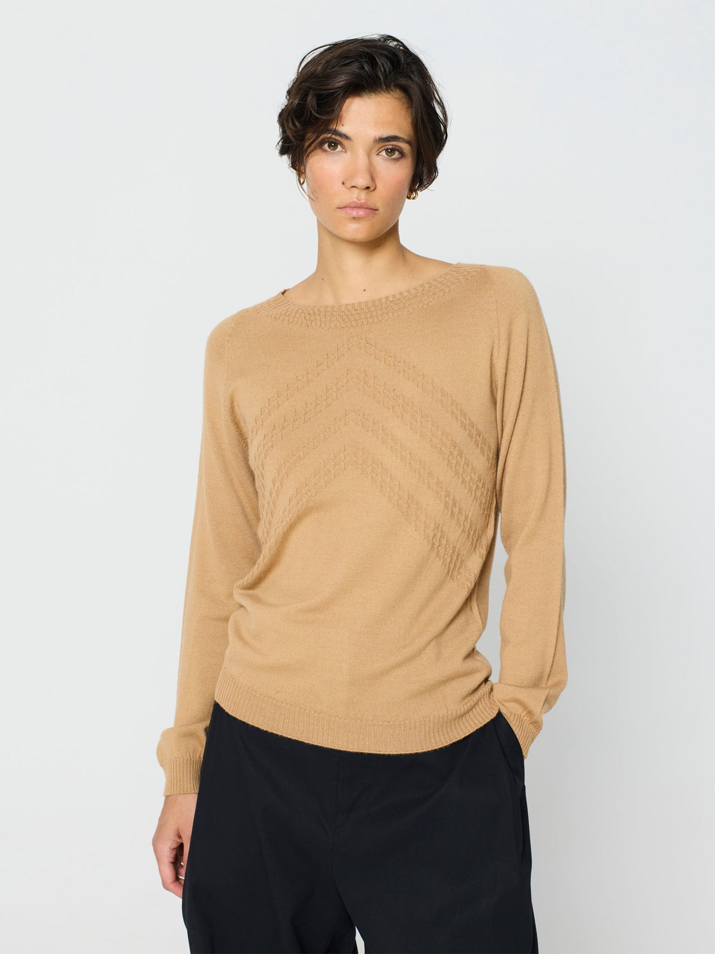 Camisola de Malha com Textura em Ponto