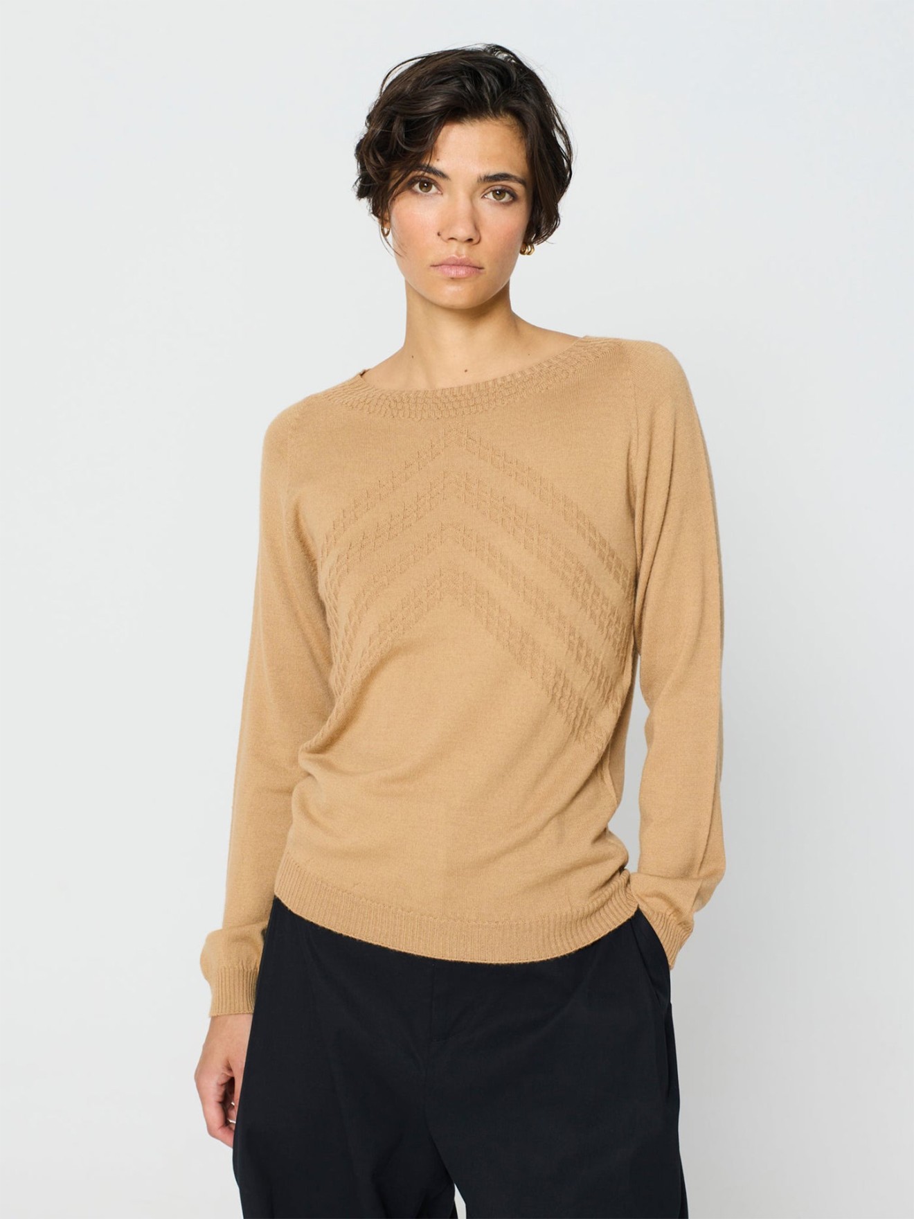 Camisola de Malha com Textura em Ponto