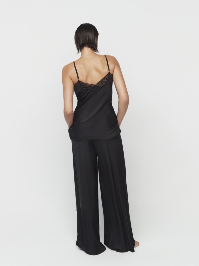 Pijama Acetinado com Renda Aurum