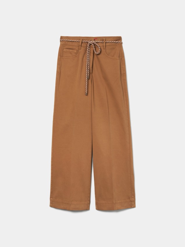 Calças Wide Leg com Cordão
