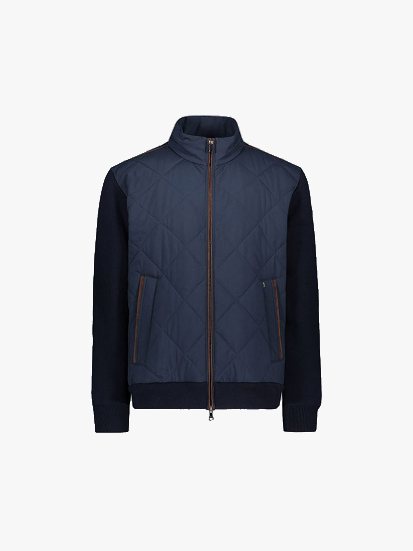 Blusão Combinado com Gola Alta