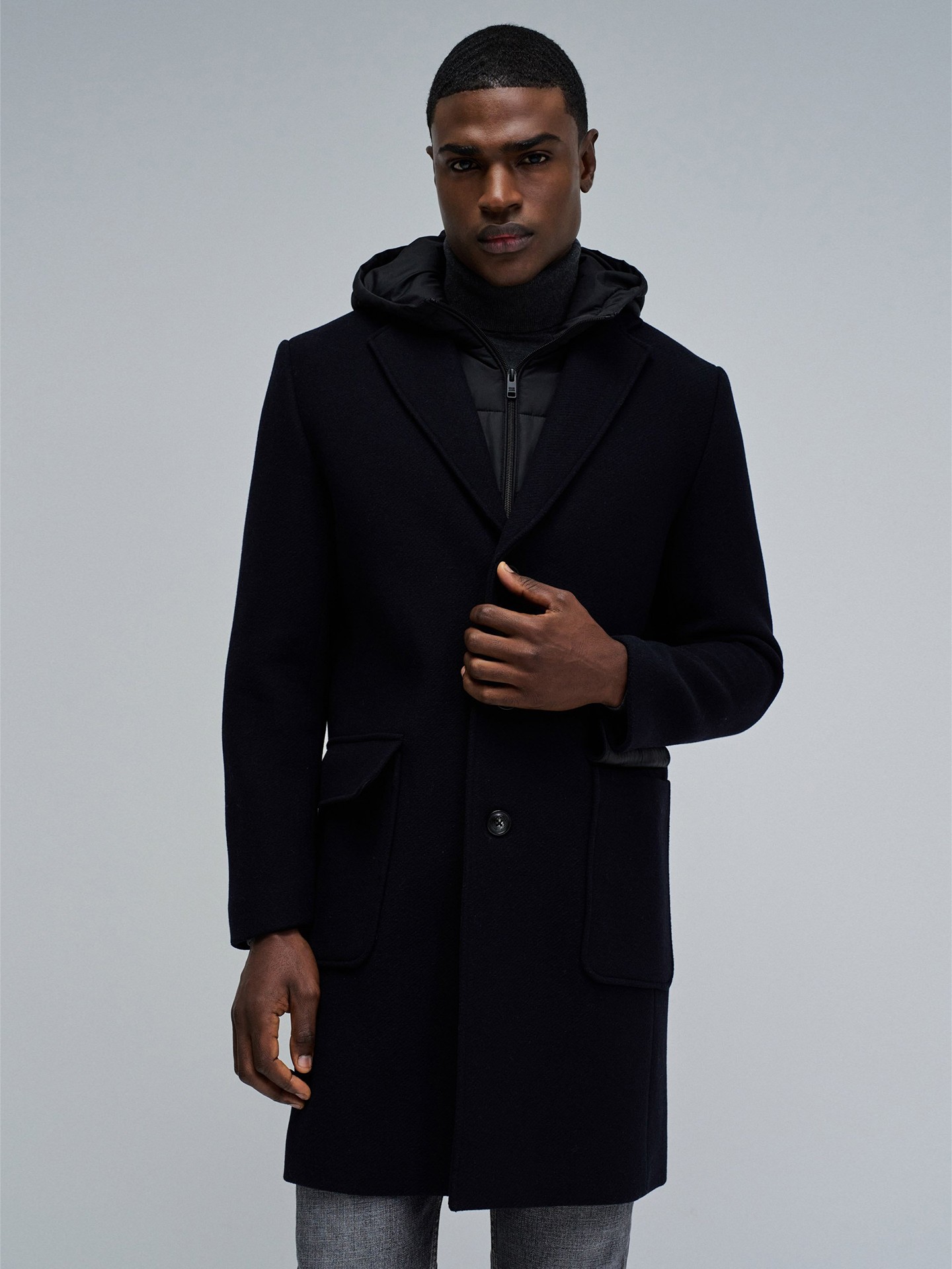 Casaco de Fazenda com Capuz Removível