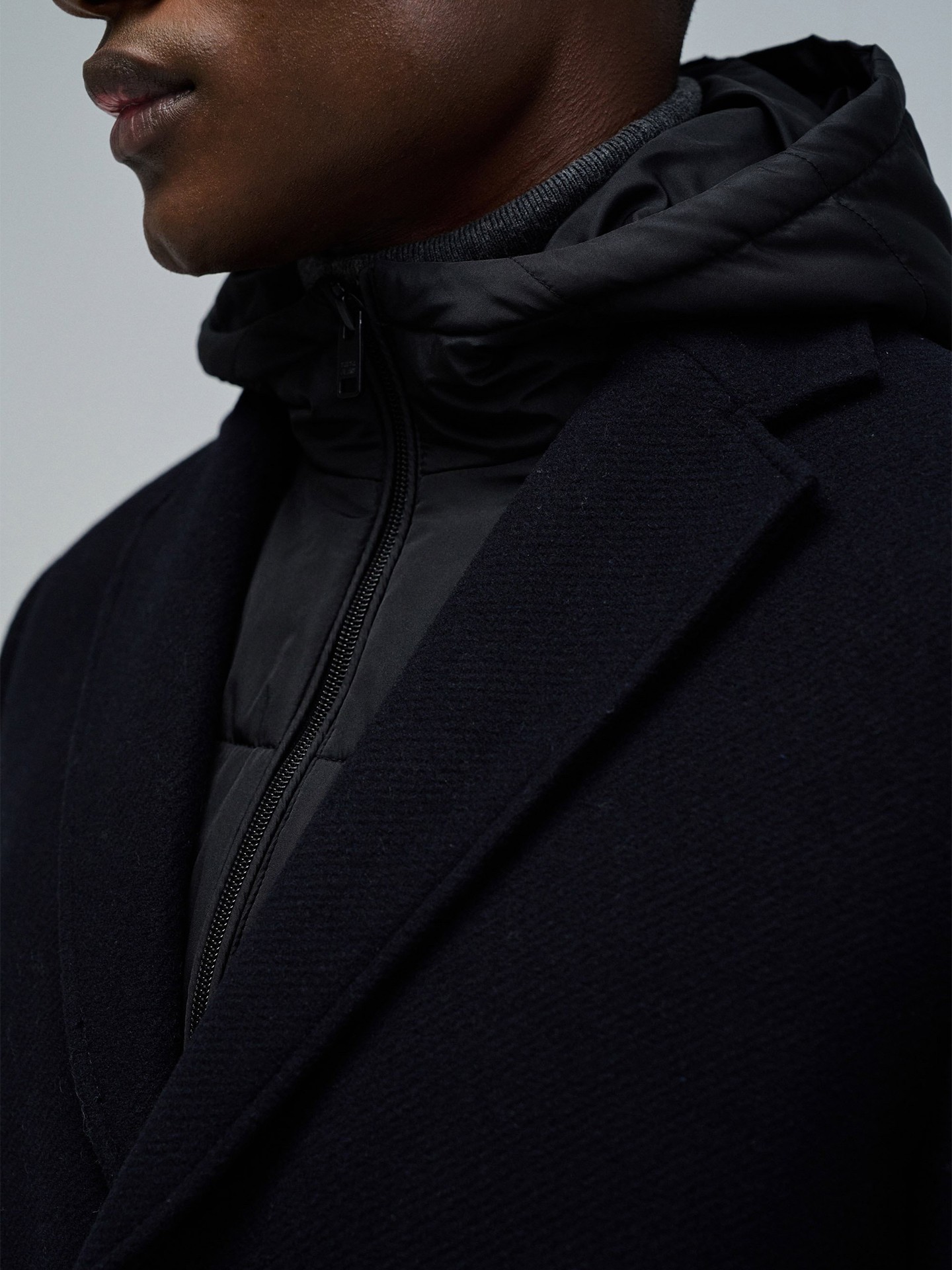 Casaco de Fazenda com Capuz Removível