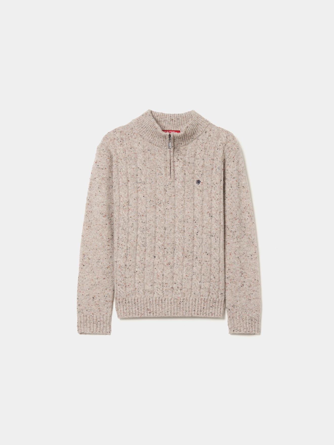 Camisola de Malha Tricotada Meia Gola