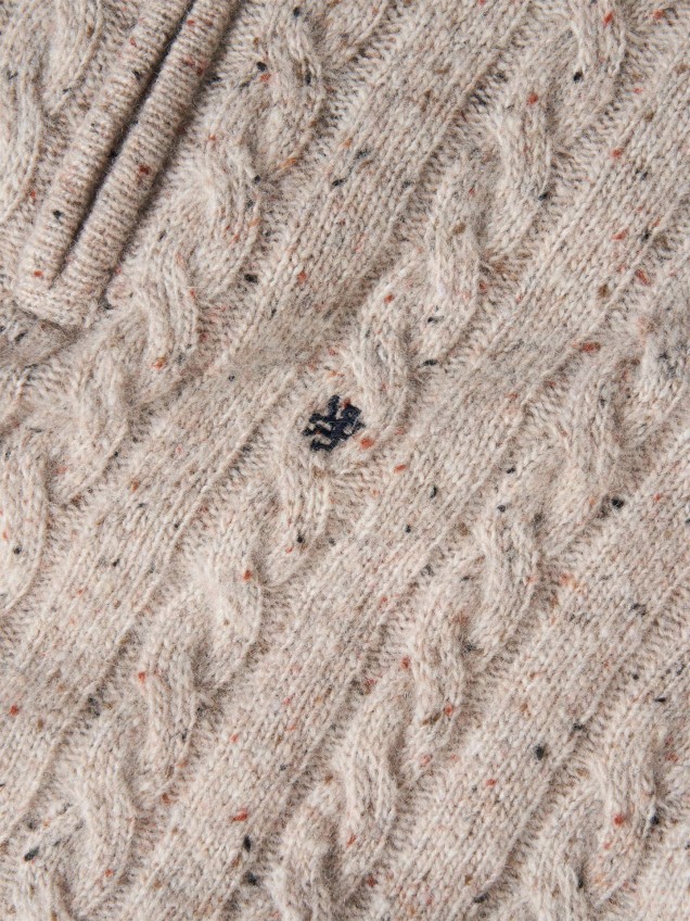 Camisola de Malha Tricotada Meia Gola