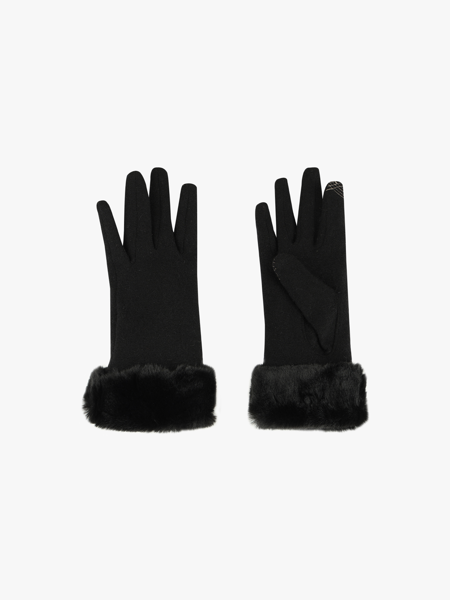 Luvas de Malha com Pelo Sintético