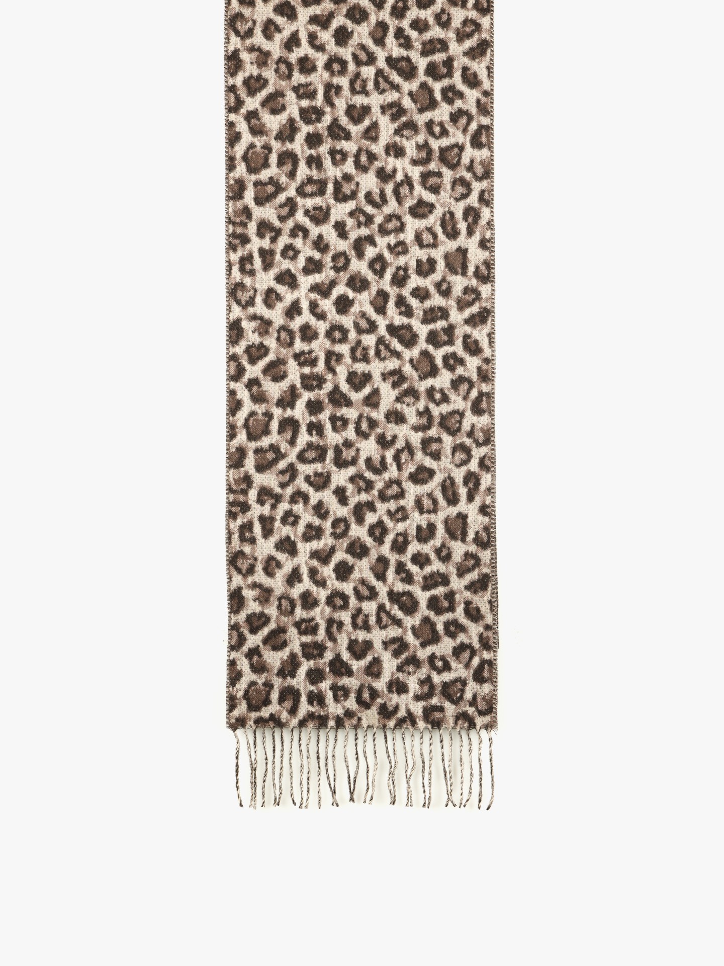 Cachecol Padr�o Leopardo e Franjas