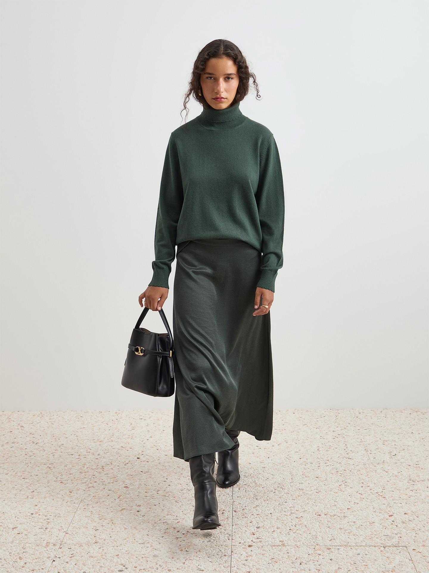 Camisola Gola Alta em Lã