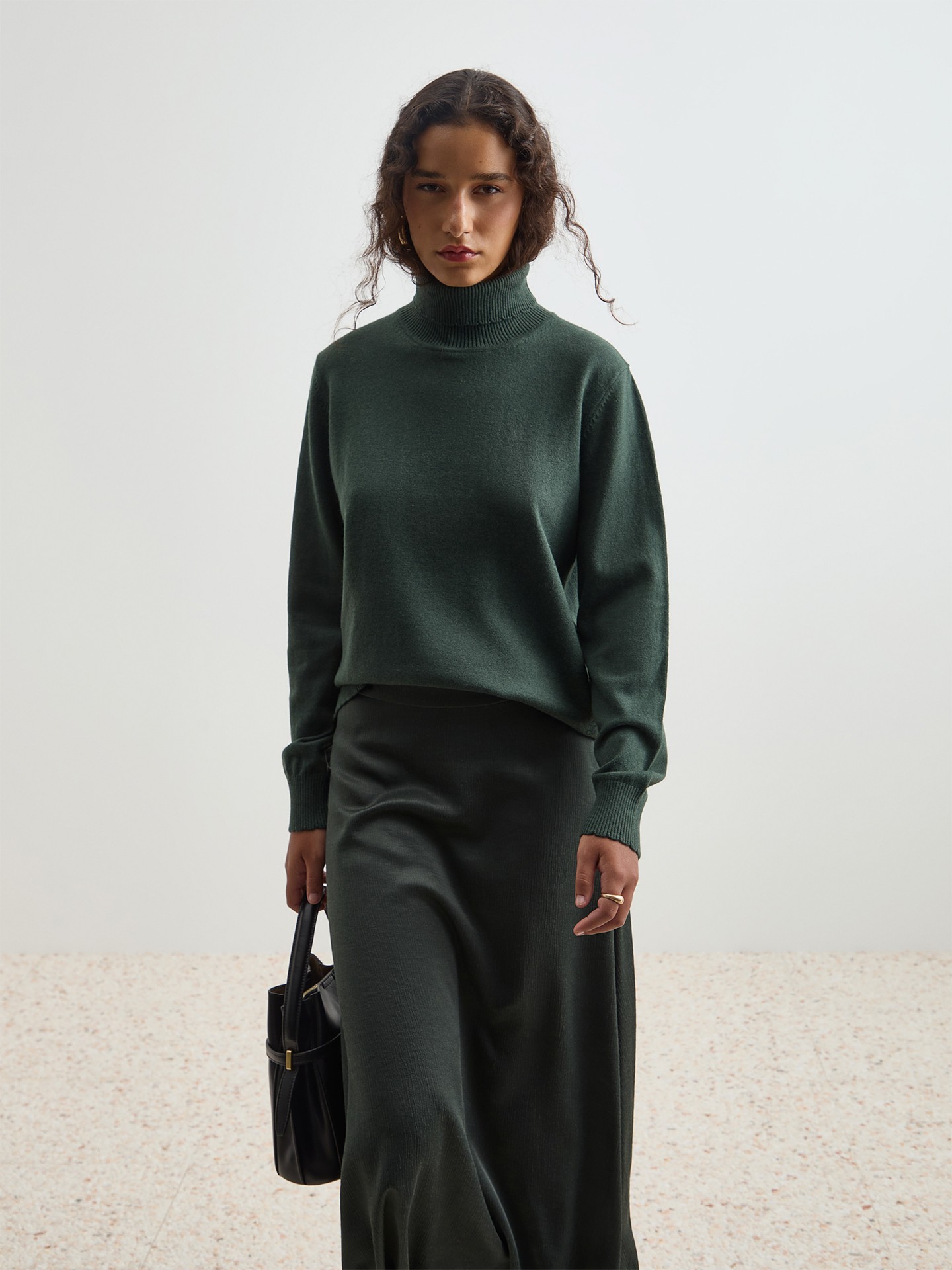 Camisola Gola Alta em Lã