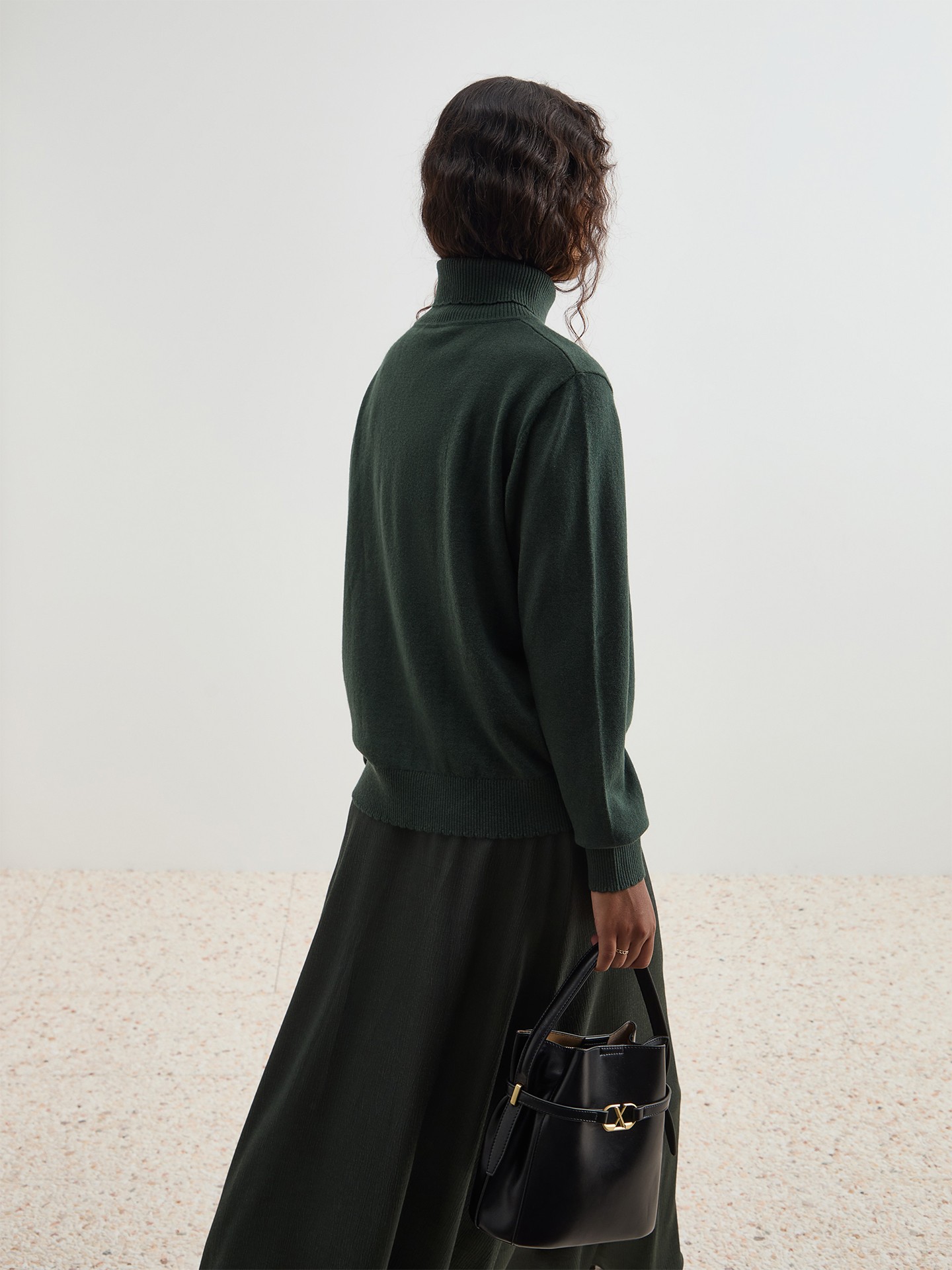 Camisola Gola Alta em Lã