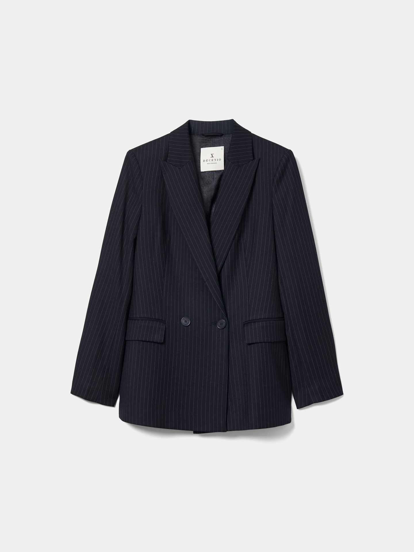 Blazer com Padrão de Riscas