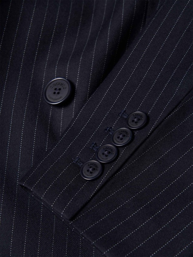 Blazer com Padrão de Riscas