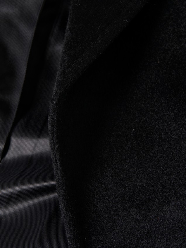 Casaco Comprido de Lã com Cinto