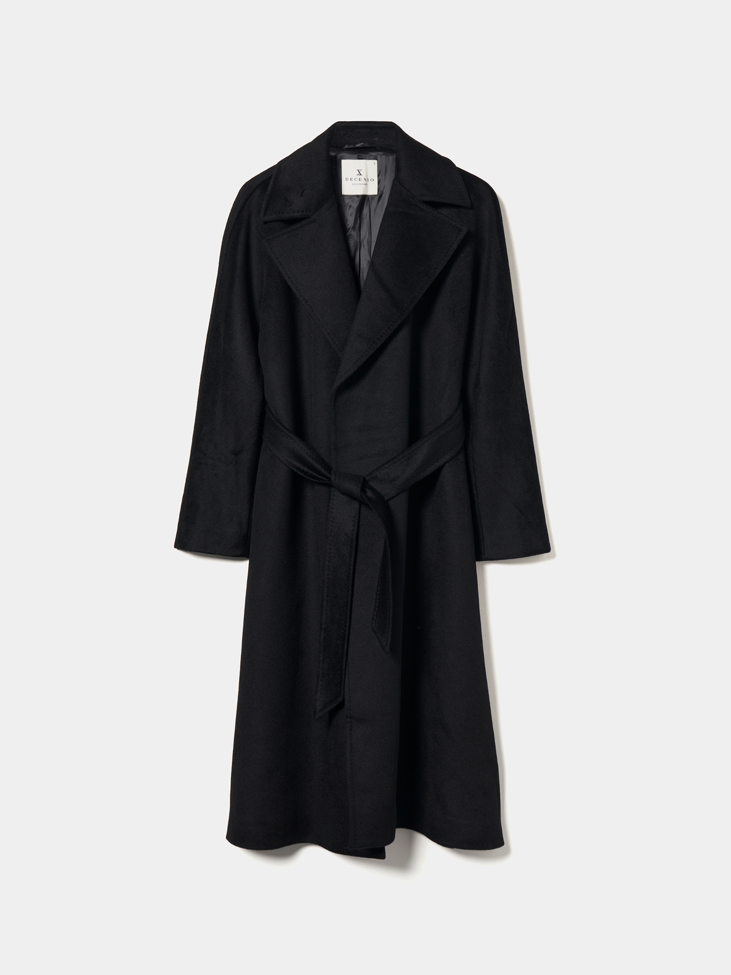 Casaco Comprido de Lã com Cinto