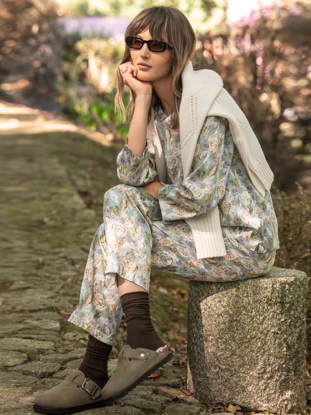 Camisola de Malha com Padrão Losango