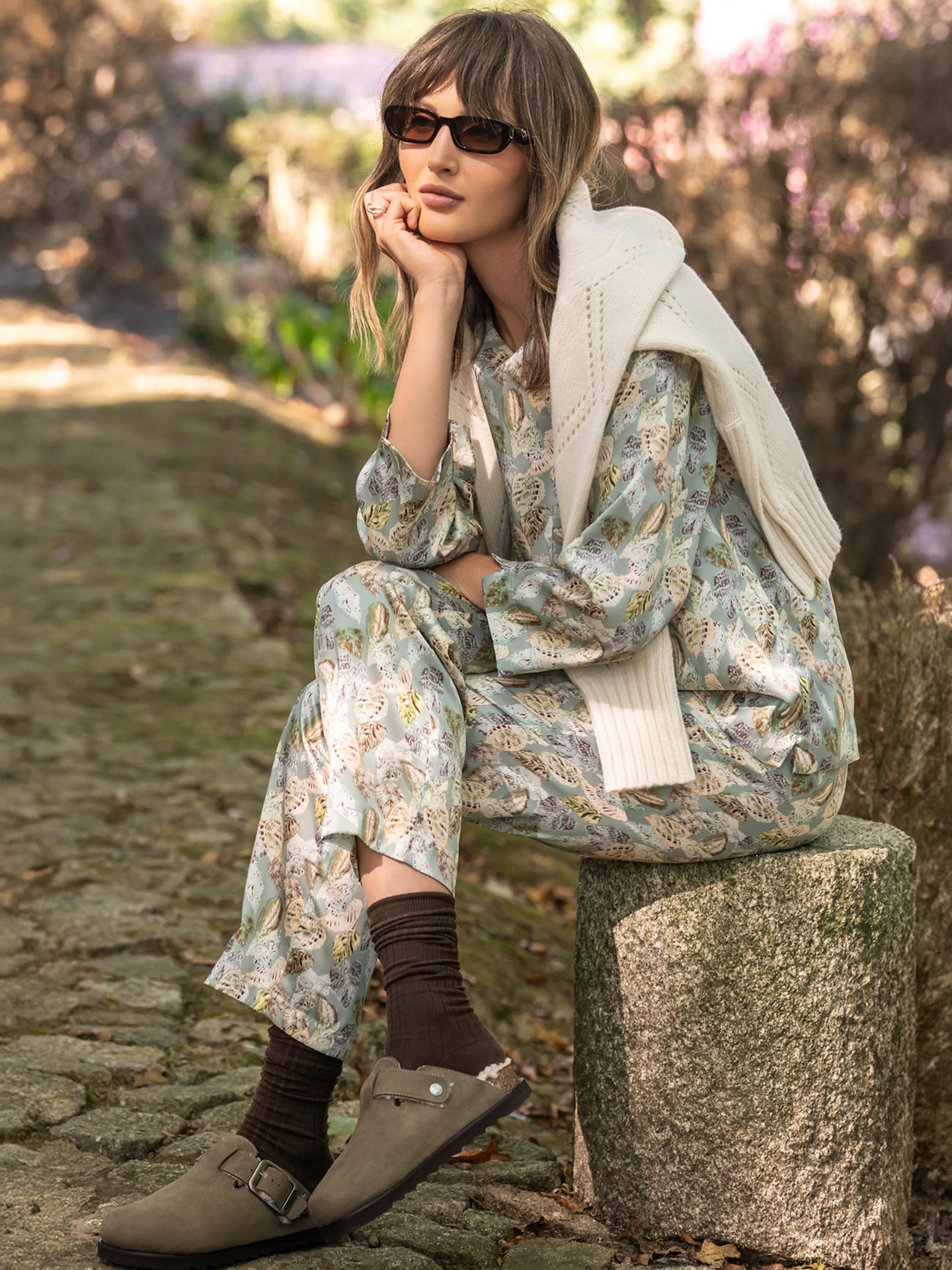 Blusa com Padrão Floral