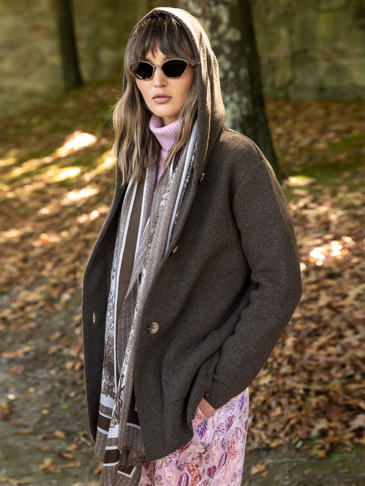 Echarpe Retangular com Padrão