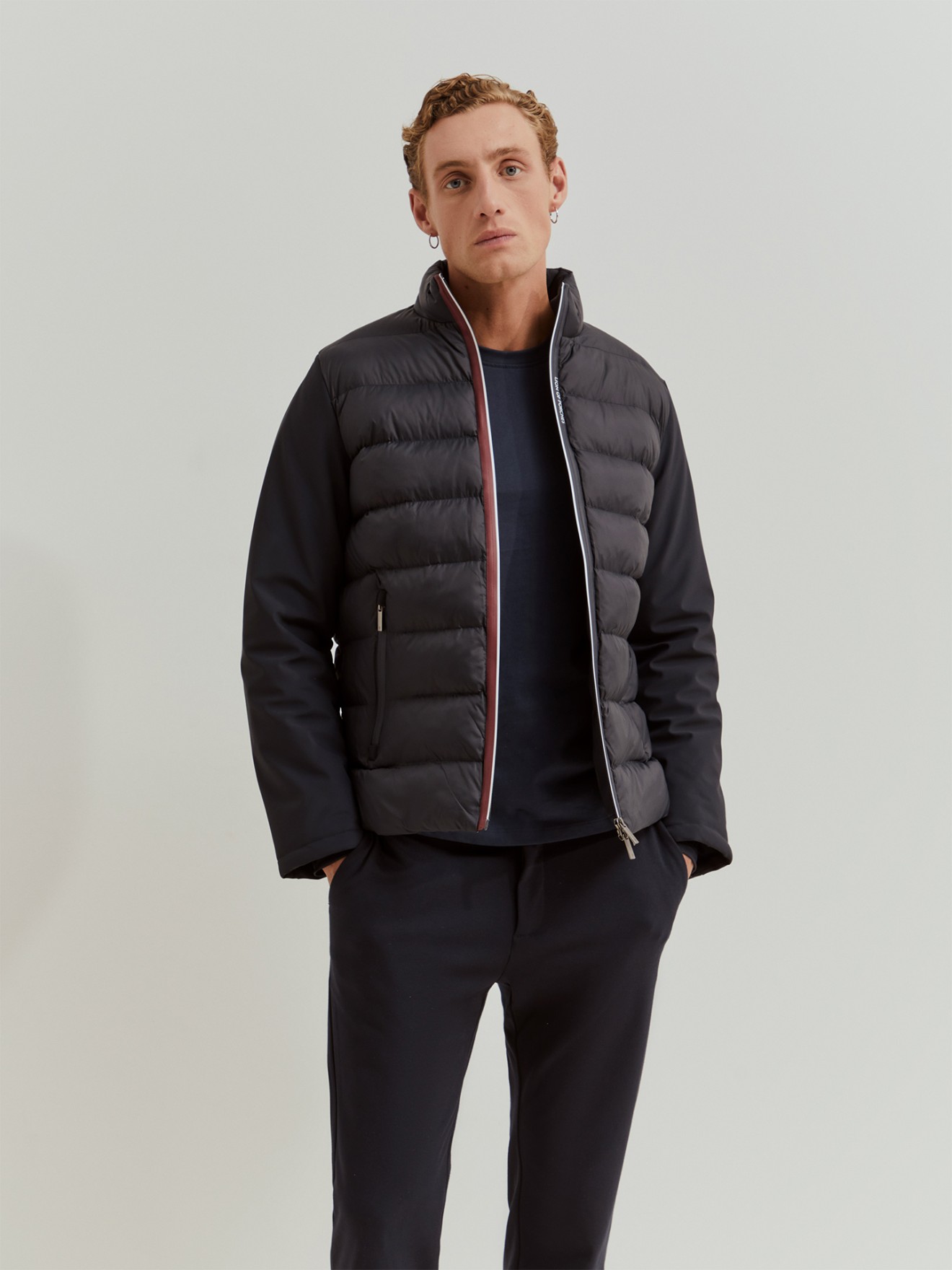 Bluso Acolchoado com Gola Subida