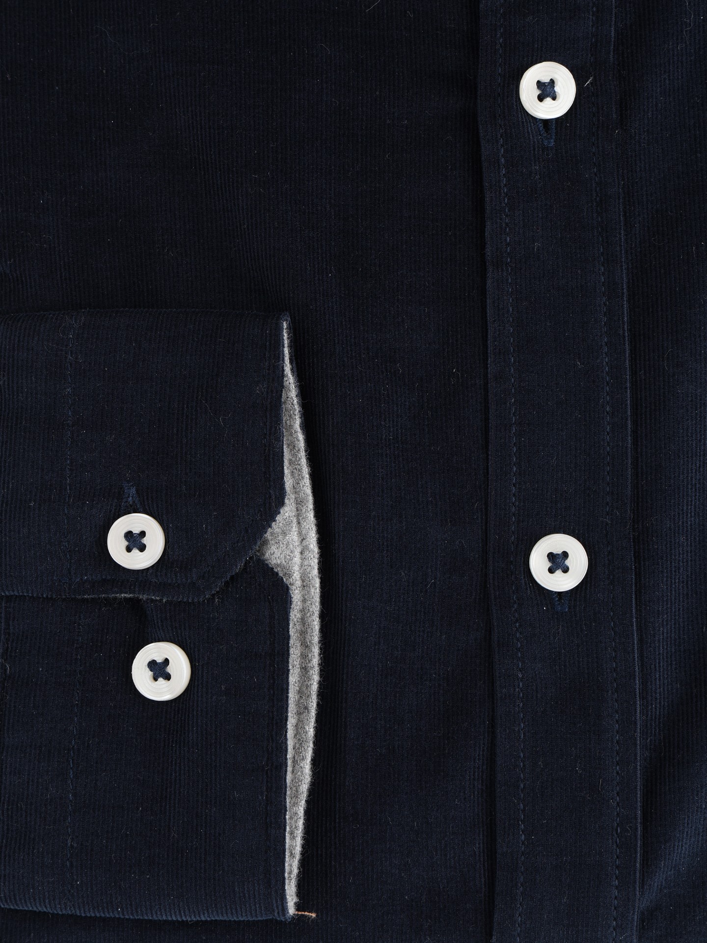 Camisa de Veludo de Corte Clássico