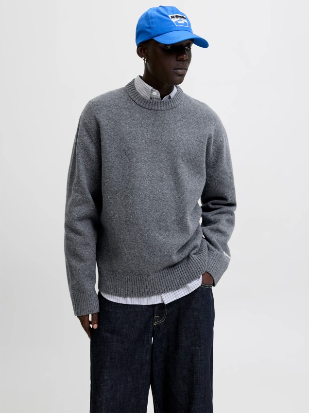 Camisola de Malha com Decote Redondo