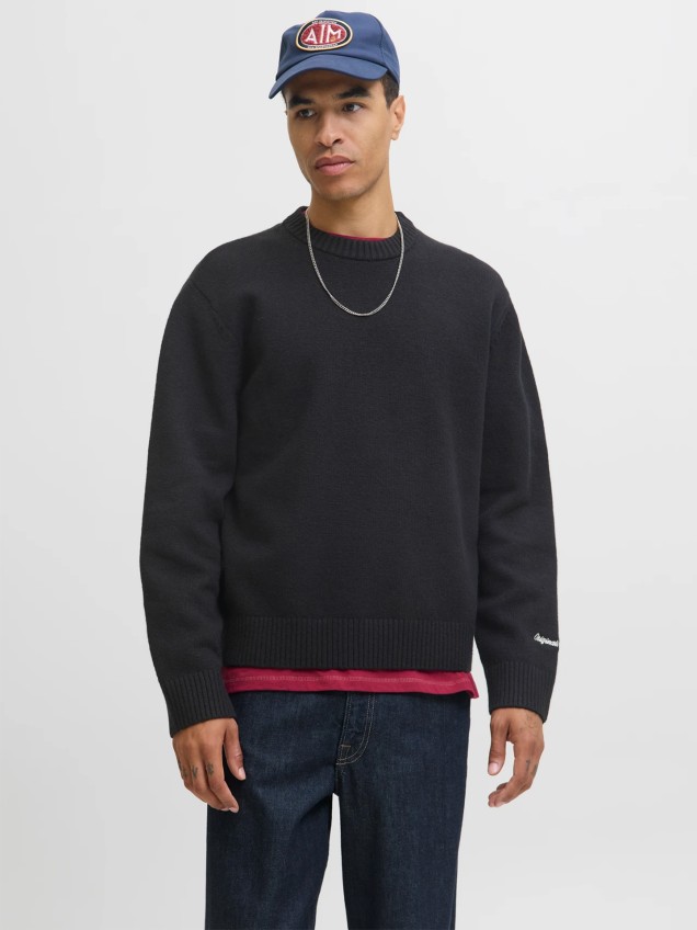 Camisola de Malha com Decote Redondo