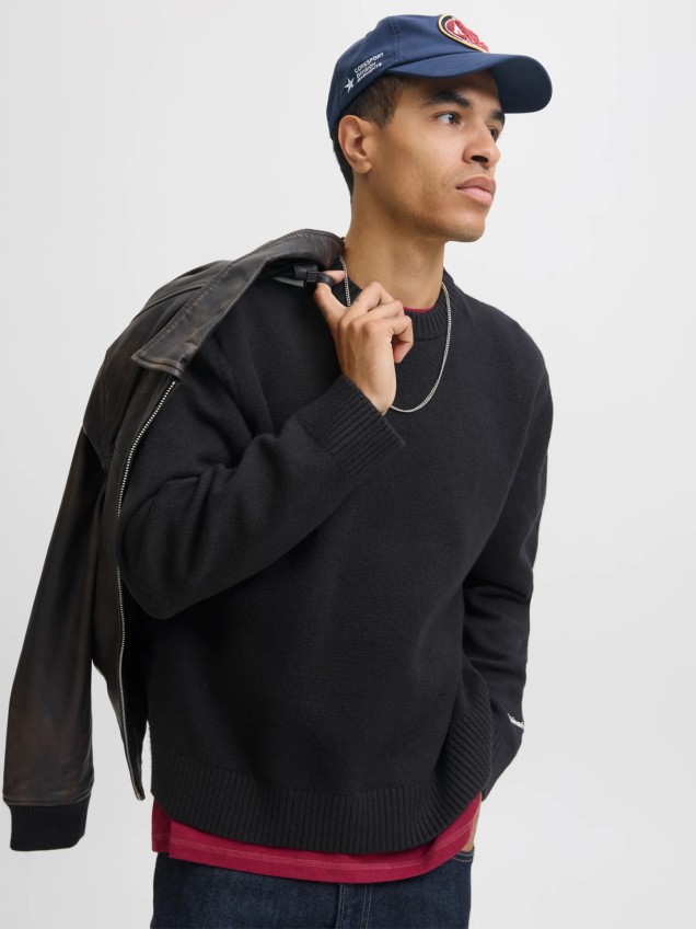 Camisola de Malha com Decote Redondo