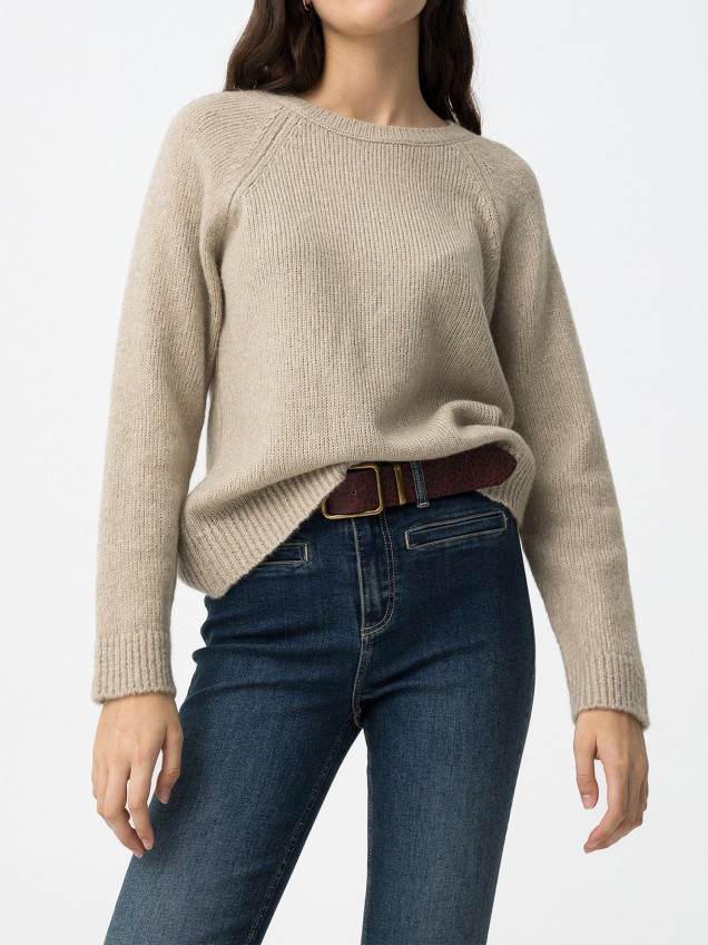 Camisola de Malha com Manga Raglan