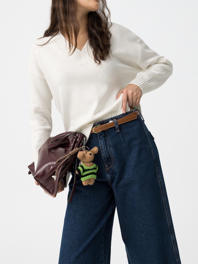 Camisola de Malha com Decote em V