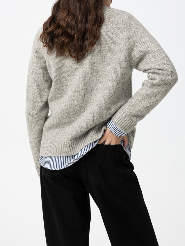 Camisola de Malha com Manga Raglan