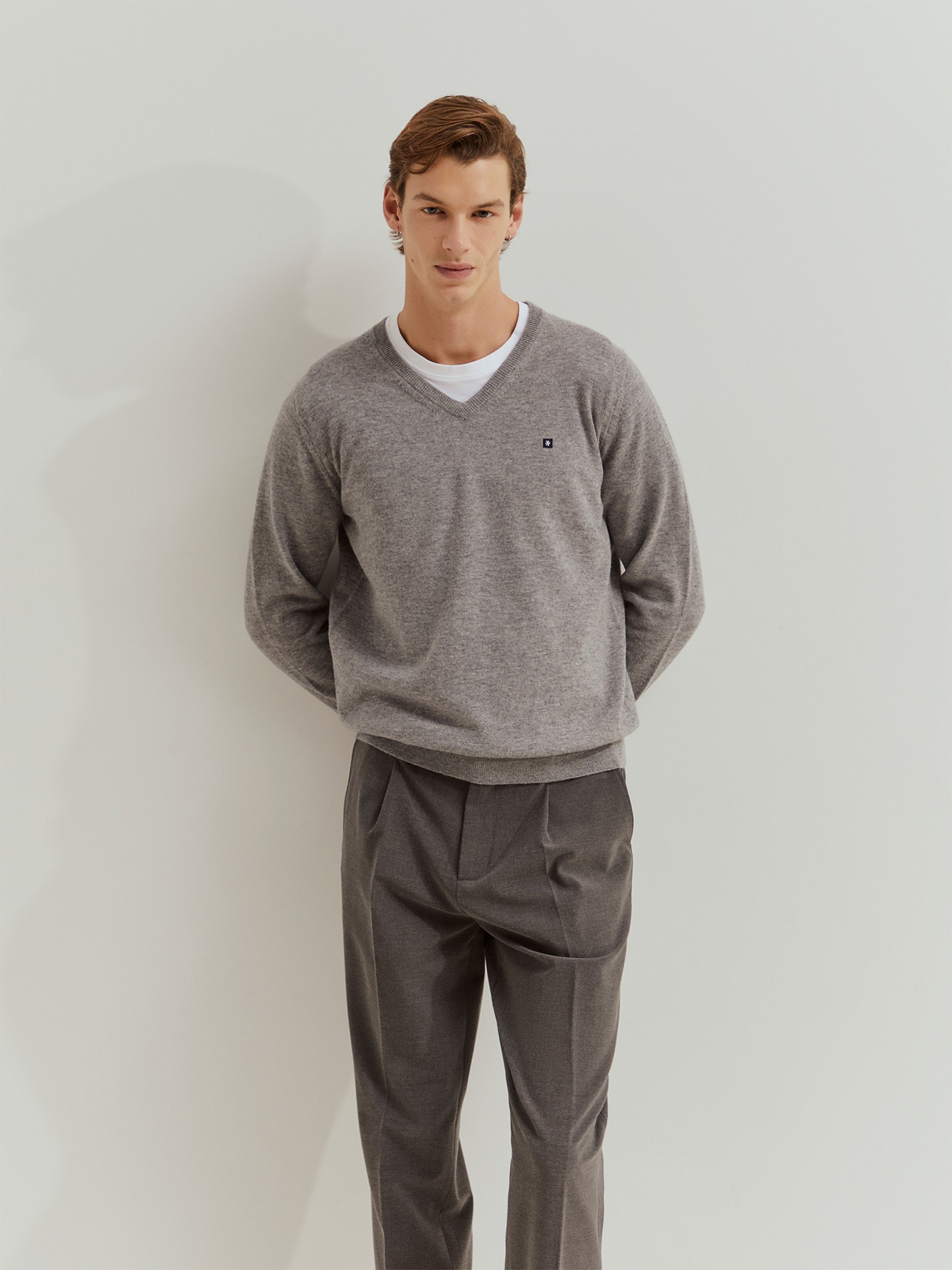 Pullover de Malha com Decote em V