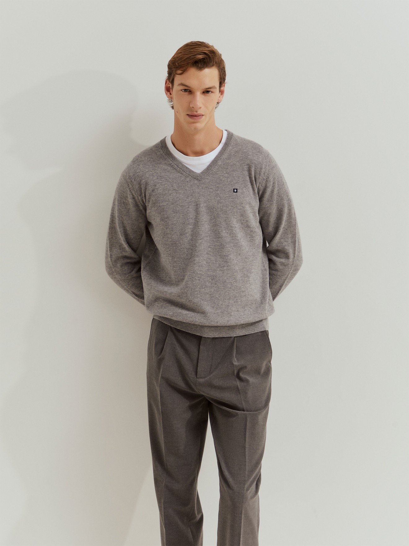 Pullover de Malha com Decote em V