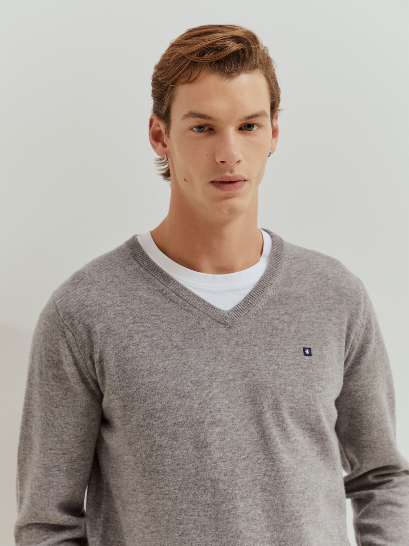 Pullover de Malha com Decote em V