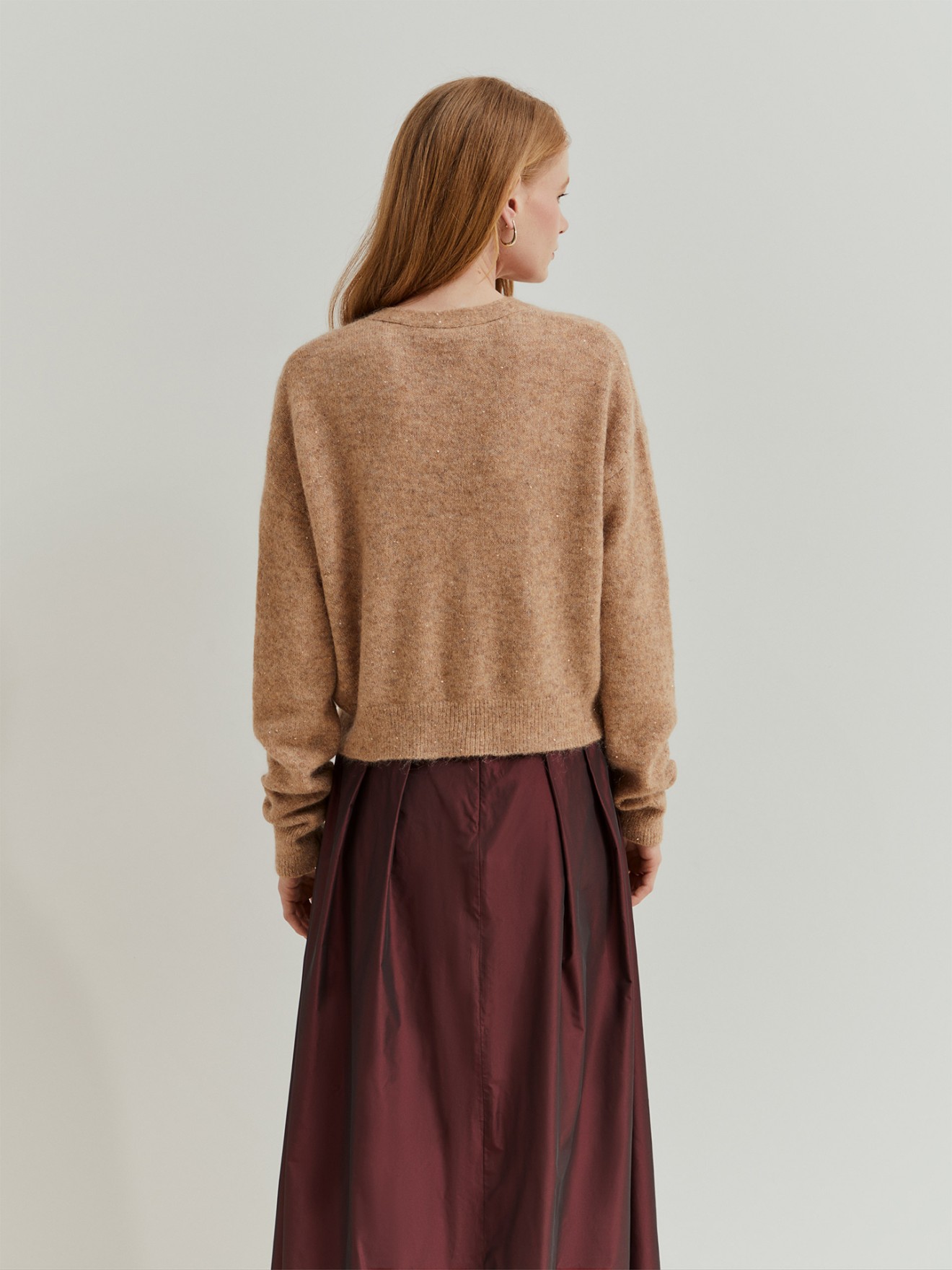 Casaco de Malha com Decote em V