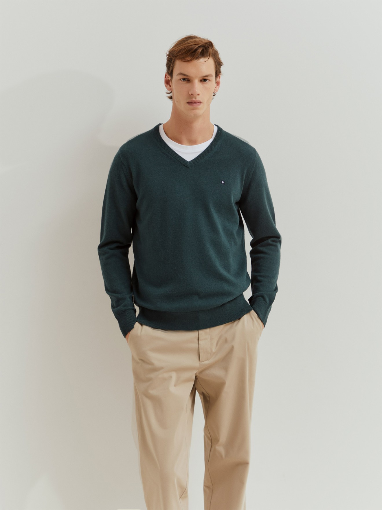 Pullover de Malha com Decote em V